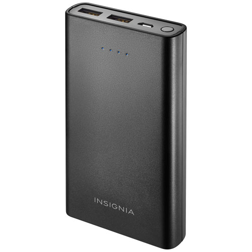 Chargeur portable portatif de 12 000 mAh d'Insignia - Noir - Exclusivité de Best Buy