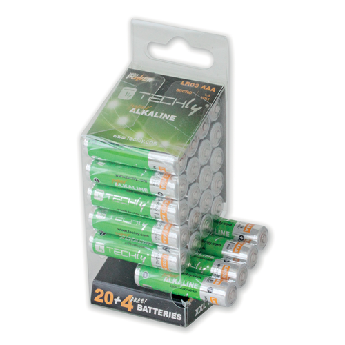 TECHLY  Aaa Super Alkaline Batteries, 24 Pack