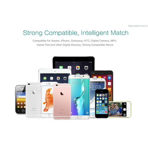 USAMS Portable Dual Port Power Bank 10,000mAh Blue Colour