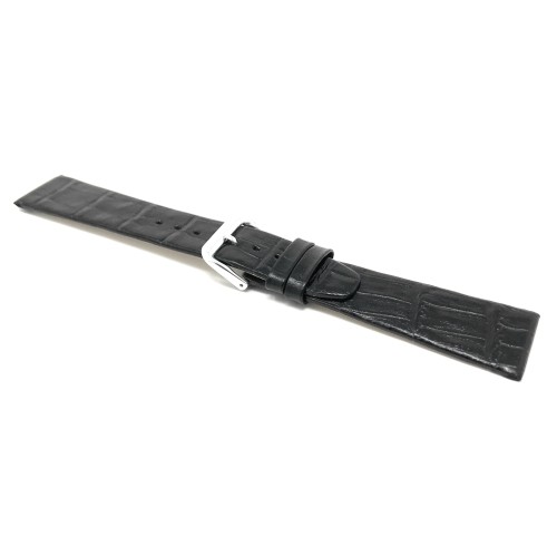 10mm Black Womens' Genuine Leather Watch Band Strap, Classic Style, Semi-Gloss Finish, Also Comes in Brown and Tan