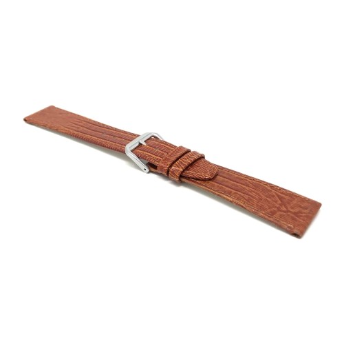 16mm, Tan Womens', Slim, Lizard Style, Genuine Leather Watch Band Strap, Also Comes in Black, Brown and Blue