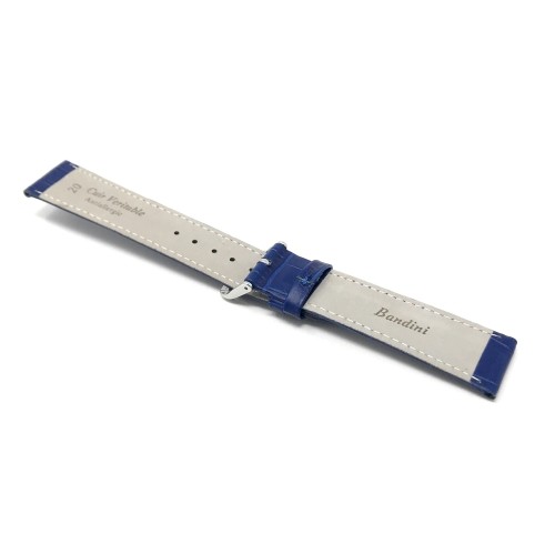 12mm Royal Blue Womens' Alligator Style Genuine Leather Watch Strap Band