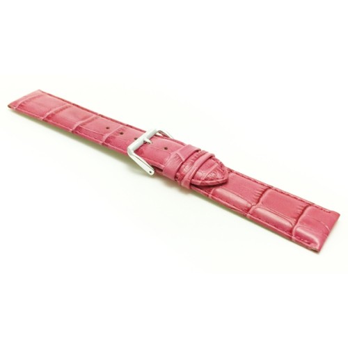 12mm Hot Pink Womens' Alligator Style Genuine Leather Watch Strap Band