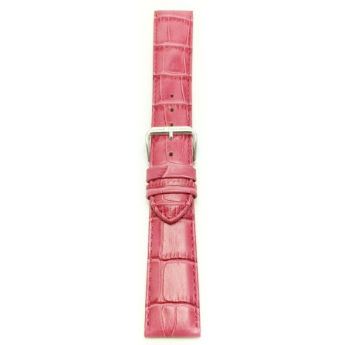 12mm Hot Pink Womens' Alligator Style Genuine Leather Watch Strap Band
