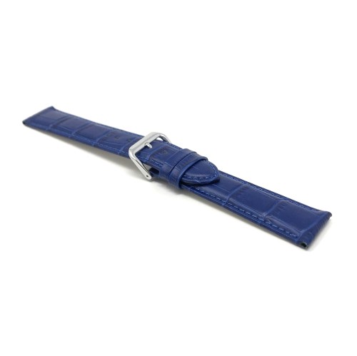 14mm Royal Blue Womens' Alligator Style Genuine Leather Watch Strap Band