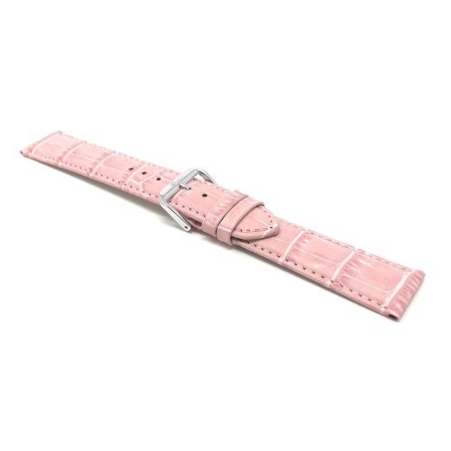 16mm Pink Womens' Alligator Style Genuine Leather Watch Strap Band