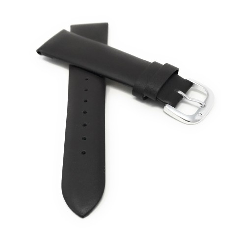 16mm, Brown Modern, Mat Finish, Genuine Leather Watch Band Strap, Also Comes in Black