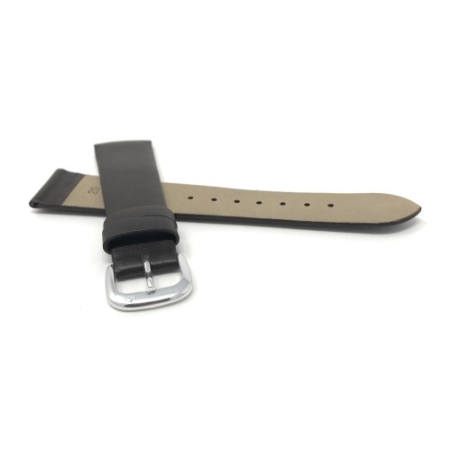 16mm, Brown Modern, Mat Finish, Genuine Leather Watch Band Strap, Also Comes in Black