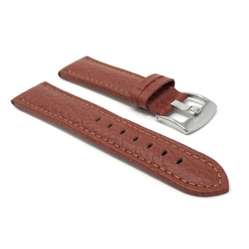 Extra Long 22mm Bracelet de montre intelligente en cuir, brun-roux, pour Motorola 360 (46mm), Samsung S3 Classic