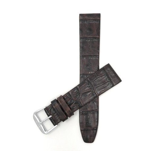 BANDINI  Extra Long (Xl), 18MM Womens' Genuine Leather Watch Band Strap, Classic Style, Semi-Gloss Finish In Brown