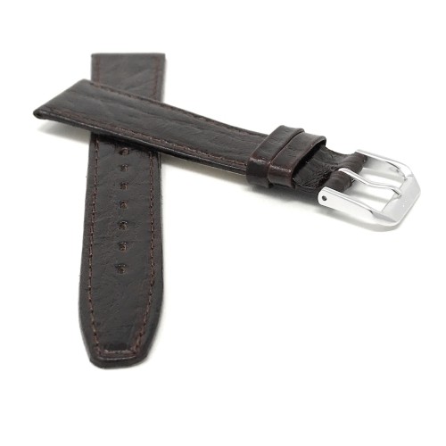 Extra Long, 20mm Slim Semi-Glossy Brown Leather Smartwatch Strap for Skagen Hagen, Signatur and Hald