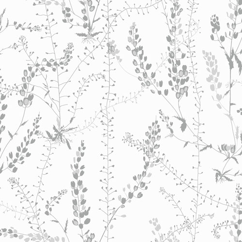 Wall Vision Scandinavian Designers II Bladranker Botanical Wallpaper - Grey
