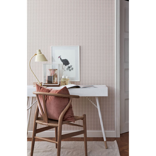 Wall Vision Scandinavian Designers II Arne Geometric Wallpaper - Blush
