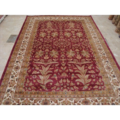 AHMEDANI  Wow Love Medallion Floral Oriental Area Rug Hand Knotted Wool Silk Carpet (9 X 6)'