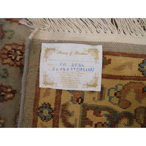 Awesome Exotic Grey Silver Floral Medallion Area Rug Hand Knotted Wool Silk Carpet'