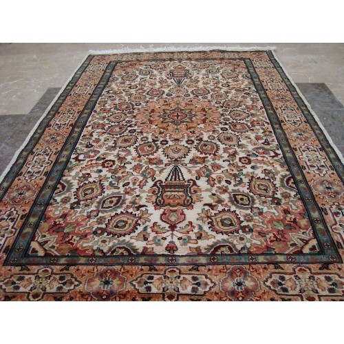 Exclusive Jhoomar Beauty Floral Oriental Area Rug Hand Knotted Wool Silk Carpet'