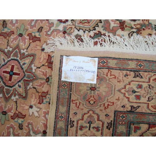 Exclusive Jhoomar Beauty Floral Oriental Area Rug Hand Knotted Wool Silk Carpet'