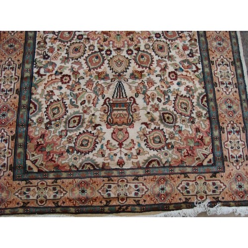 Exclusive Jhoomar Beauty Floral Oriental Area Rug Hand Knotted Wool Silk Carpet'