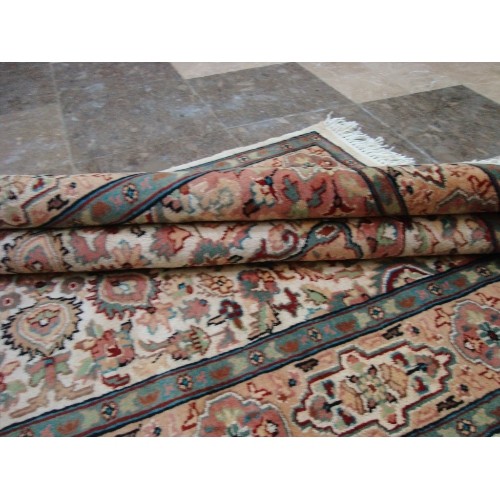Exclusive Jhoomar Beauty Floral Oriental Area Rug Hand Knotted Wool Silk Carpet'