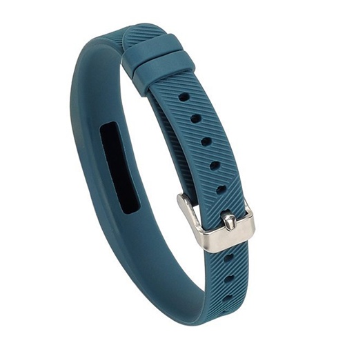 Fitbit Flex 2 Silicone Rubber w Polished Buckle in Blue