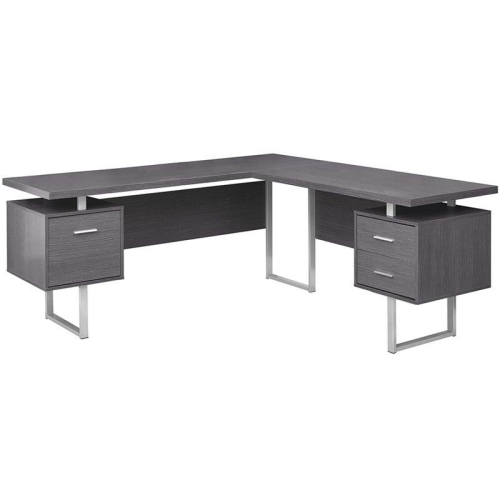 MONARCH  "computer Desk - 70""l / Left Or Right Facing" In Grey