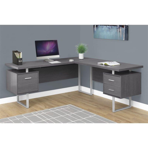 COMPUTER DESK - 70"L / GREY LEFT OR RIGHT FACING
