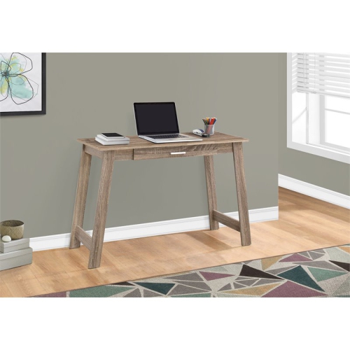 COMPUTER DESK - 42"L / DARK TAUPE WITH A STORAGE DRAWER