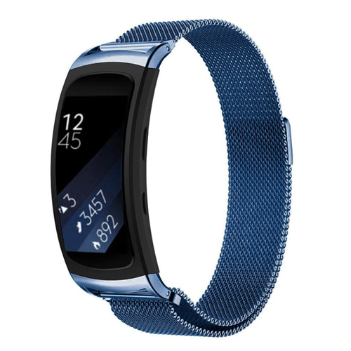 Stainless Steel Milanese Mesh for Samsung Gear Fit2 in Blue