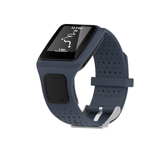 Silicone Strap For TomTom Runner in Dark Blue