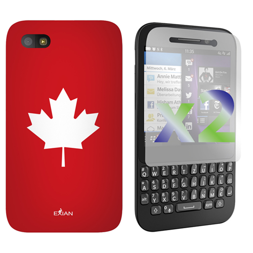 Étui souple ajusté d'Exian pour BlackBerry Q5 - Rouge