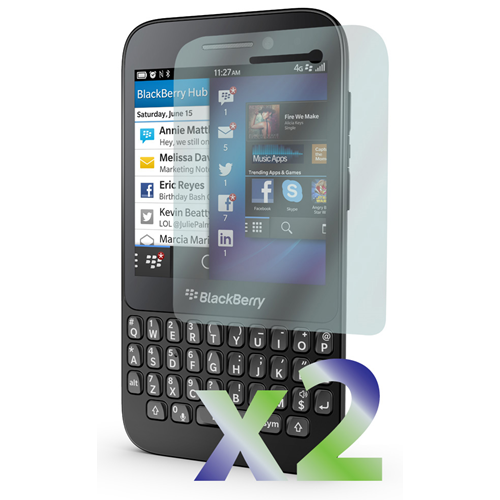 Protecteurs d'écran d'Exian pour BlackBerry Q5 X 2 antireflet