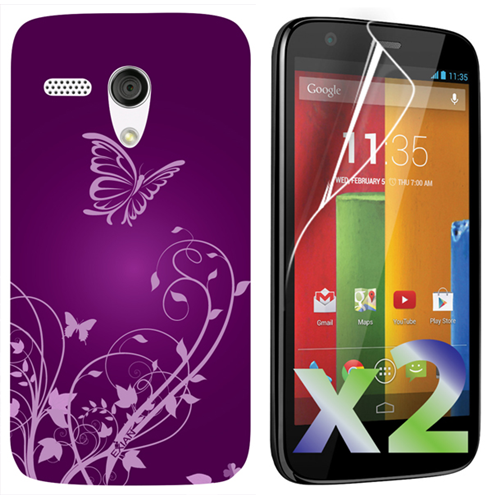 Étui souple ajusté d’Exian pour G de Motorola - Violet