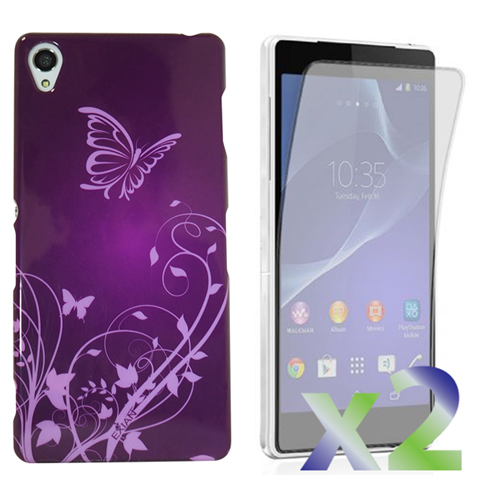 Exian Fitted Soft Shell Case for Sony Xperia Z2 - Purple