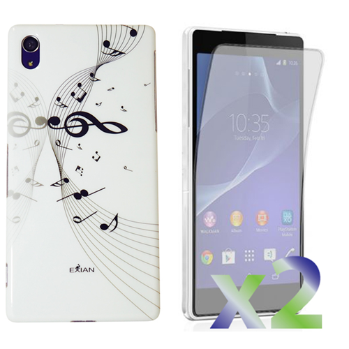 Exian Fitted Soft Shell Case for Sony Xperia Z2 - White