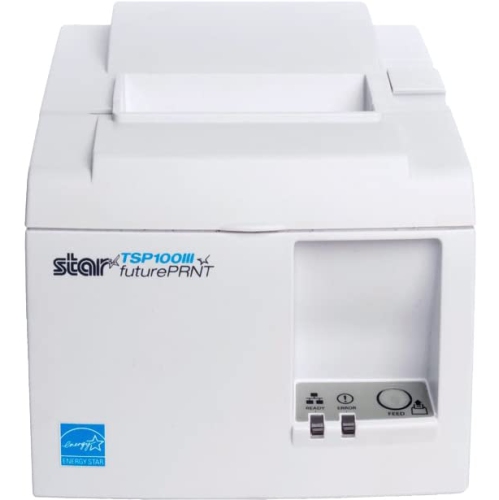 Star Micronics TSP143IIIU USB Thermal Receipt Printer with Device and Mfi USB Ports, Auto-Cutter, and Internal Power Supply - White