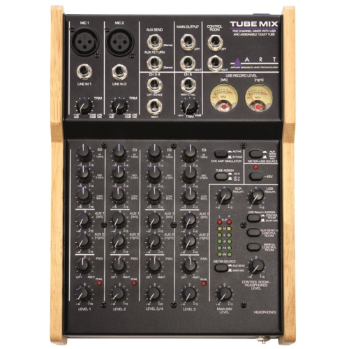 ART Pro Audio TubeMix 5-Channel Recording Mixer with USB and Assignable 12AX7 Tube