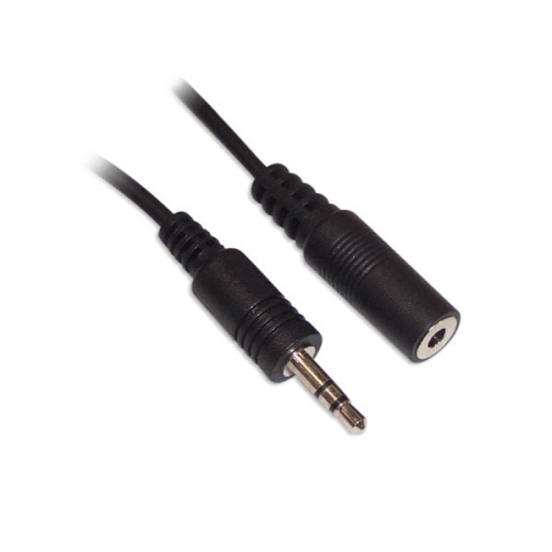 BlueDiamond 3.5mm Headphone 100ft Cable M/F Durable, Tangle-Free, High-Quality Audio, Black