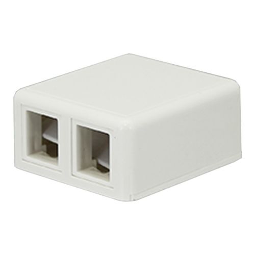 Wall Outlet for 2 Keystones - White