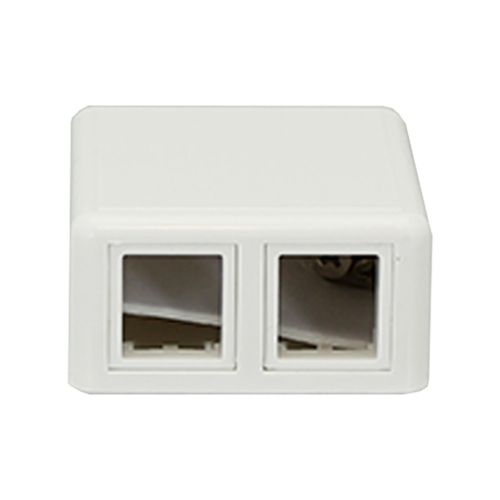 Wall Outlet for 2 Keystones - White