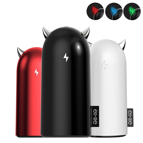 Chargeur externe portatif compact de 5200 mAh d’Emie Devil avec écran DEL - Noir