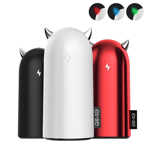 Emie Devil 5200mAh Portable Compact External Charger with LED Display - White