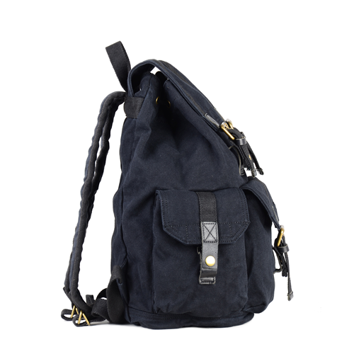 Gootium Canvas Backpack - Vintage Rucksack Unisex Casual Daypack, Black, Medium