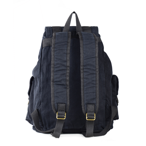 Gootium Canvas Backpack - Vintage Rucksack Unisex Casual Daypack, Black, Medium