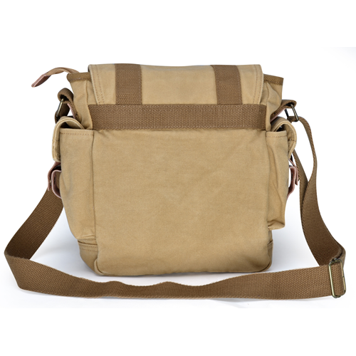 Gootium Vintage Canvas Messenger Bag Small Shoulder Bag Crossbody Satchel, Khaki