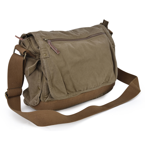 Gootium Vintage Canvas Messenger Bag Classic Cross-body Shoulder Bag, Army Green
