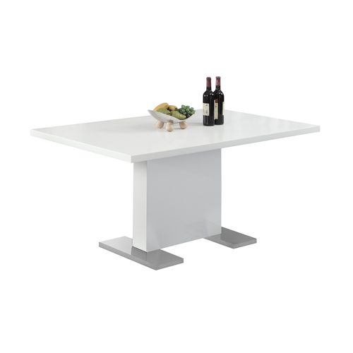 MONARCH SPECIALTIES Dining Table - 35"x 60" / High Glossy White