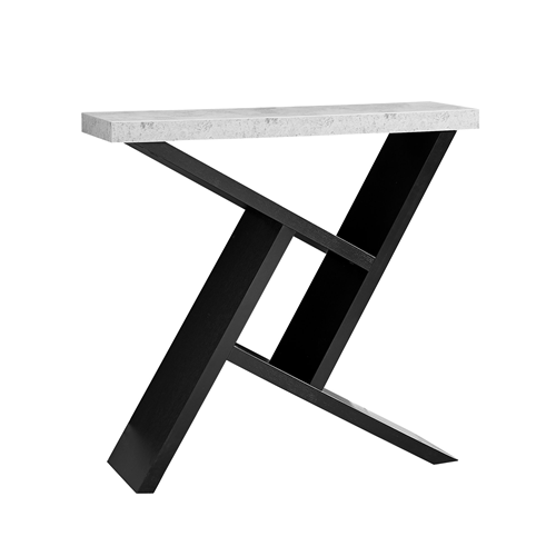 TABLE D'APPOINT - CONSOLE DE VESTIBULE DE 36 PO DE LONG/NOIR/ASPECT CIMENT