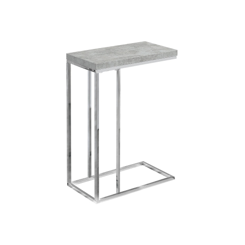 ACCENT TABLE - GREY CEMENT WITH CHROME METAL