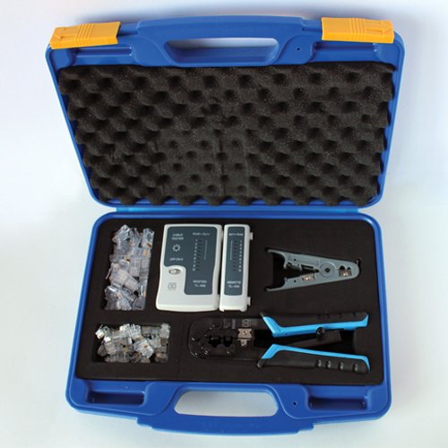 Networking Tool Kit - 568R tool, tester, stripper and connectors