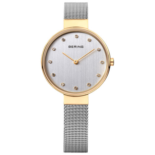 BERING Classic 34mm Women's Analog Casual Watch - Silver/Gold